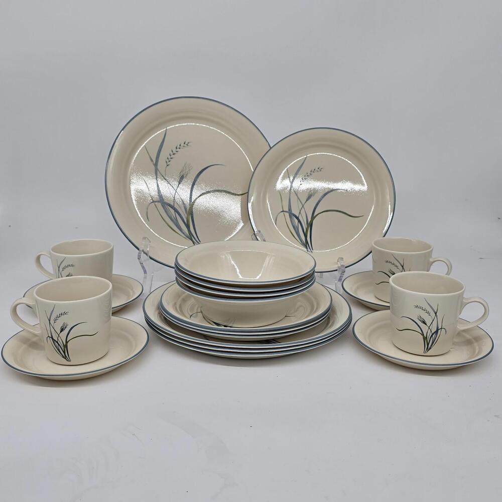 Corelle Coastal Breeze 20-Pc Dinnerware Set Made In USA 2000's LK-N 4 Place Sett